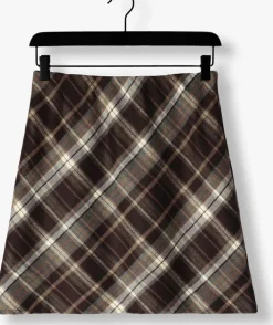 bruine neo noir minirok lunna check skirt
