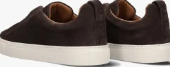 bruine nokwol lage sneakers connor