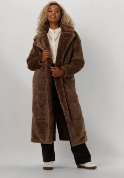 bruine notre-v faux fur jas nv-eddie