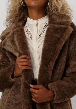 bruine notre-v faux fur jas nv-eddie