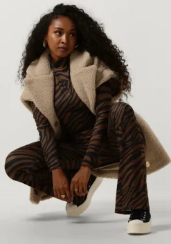 bruine notre-v flared broek nv celeste flared pants