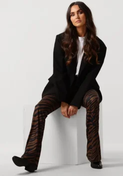 bruine notre-v flared broek nv celeste flared pants