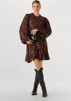 bruine notre-v mini jurk nv-gwen