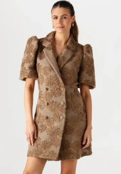 bruine notre-v mini jurk nv-fallon