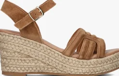 bruine notre-v sandalen met hak as-14372