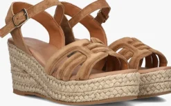 bruine notre-v sandalen met hak as-14372