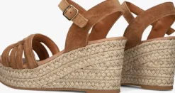 bruine notre-v sandalen met hak as-14372