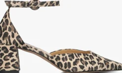 bruine notre-v sandalen met hak 35518