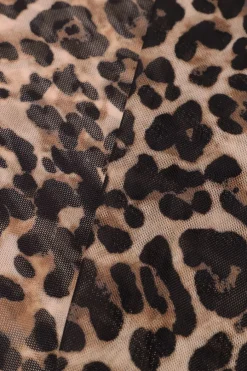 bruine notre-v t-shirt nv-ginny leo mesh top