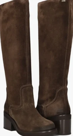 bruine nubikk hoge laarzen cassy boot