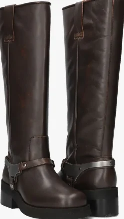 bruine nubikk hoge laarzen eve lynn