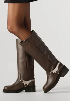 bruine nubikk hoge laarzen eve lynn