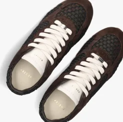 bruine nubikk lage sneakers riley morgan