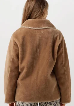 bruine object faux fur jas objopal re jacket