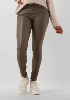 bruine object legging objbelle mw coated legging