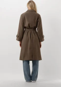 bruine object mantel objkeily l/s coat