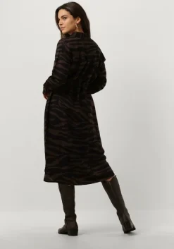 bruine object midi jurk objcira l/s shirt dress 129