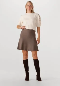 bruine object minirok objreynard hw short knit skirt