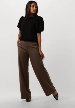 bruine object pantalon objlisa wide pant