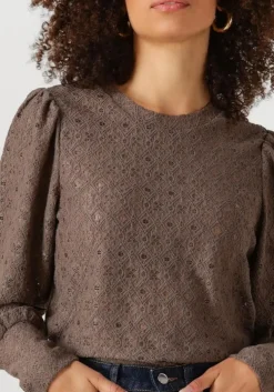 bruine object sweater objlaila l/s re top noos