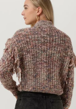 bruine object trui fleur l/s knit