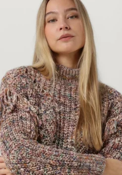 bruine object trui fleur l/s knit