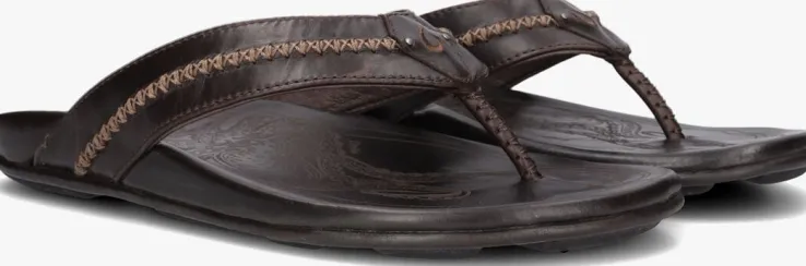 bruine olukai teenslippers mea ola