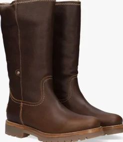 bruine panama jack hoge laarzen bambina