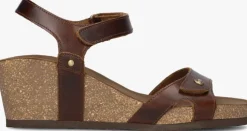 bruine panama jack sandalen julia