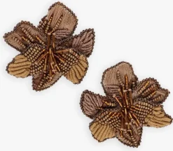 bruine paulie pocket oorbellen bo blossom earrings