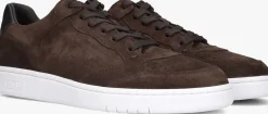 bruine polo ralph lauren lage sneakers polo court