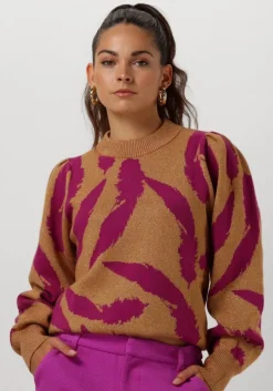 bruine pom amsterdam trui pullover - feathers sparkle