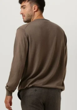 bruine profuomo trui pullover crew neck