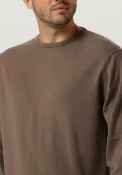bruine profuomo trui pullover crew neck