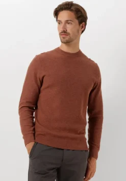 bruine profuomo trui pullover crew neck