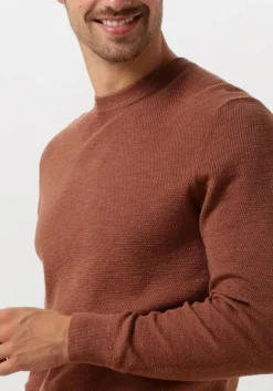 bruine profuomo trui pullover crew neck