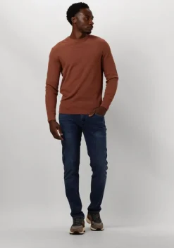 bruine profuomo trui pullover crew neck