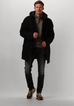 bruine profuomo trui pullover half zip button