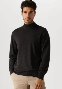 bruine profuomo trui pullover mock