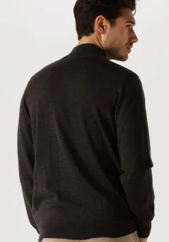 bruine profuomo trui pullover mock