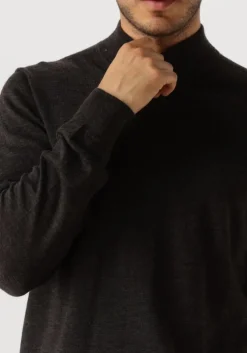 bruine profuomo trui pullover mock