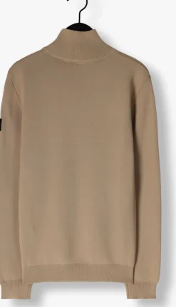 bruine rellix trui knitwear zip collar