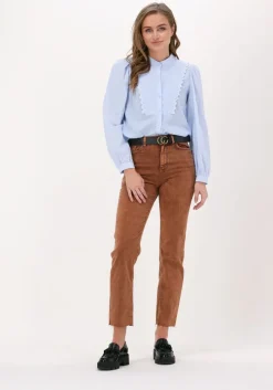 bruine rianne meijer x na-kd straight leg jeans high waist raw edge denim