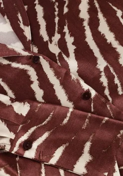 bruine rouge edit blouses roushiana ls printed resort collar shirt