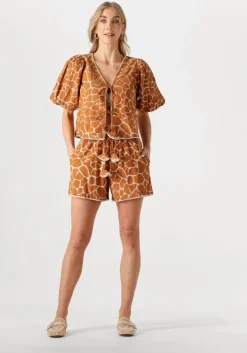 bruine scarlett poppies korte broek kosos shorts