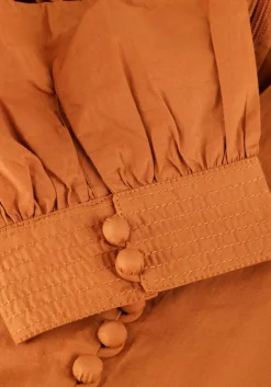 bruine scarlett poppies midi jurk fleuretta midi dress