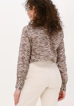 bruine scotch & soda blouses printed button up shirt