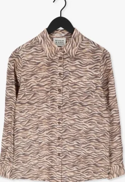 bruine scotch & soda blouses printed button up shirt
