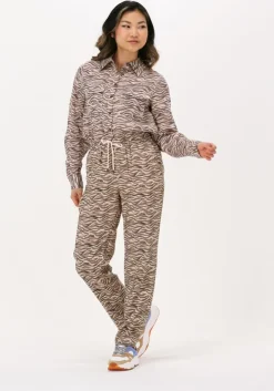 bruine scotch & soda pantalon elasticated mid-rise regular-length pants