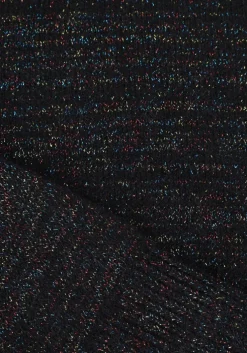 bruine scotch & soda trui ruffled high-neck lurex pullover